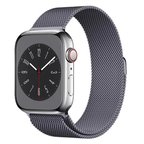 Gpack Apple Watch Series 8 45mm Kordon Hasır Metal Örgülü Ayarlanabilir BAND01