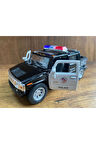 Hummer H2 SUT Polis Çek Bırak Die Cast Kapıları Açılabilen 2005 hummer h2 sut polis arabası