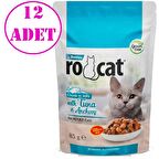 Ro Cat Ton Balıklı Hamsili Kedi Yaş Maması 85 Gr 12 AD
