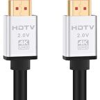 HDMİ KABLO 5 METRE 4K HDTV 2160P 18GBPS PREMİUM ALTIN KAPLAMA UÇ YÜKSEK HIZLI AKTARIM PLAZMA LCD PC SES EKİPMANLARI