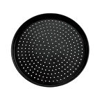 Almetal AL-PZZ.STD.P.K.24 Teflon Kaplamalı Alüminyum Standart Delikli Pizza Tava 24 cm
