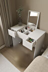 Anka Çekmeceli Aynalı Kapaklı Makyaj Masası Beyaz