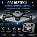 GPS Destekli Profesyonel Drone 4K Kamera, 3 Eksen Gimbal, Engelden Kaçınma Sensörü, Ekranlı Kumanda, Tek Tuş Eve Dönüş