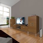 Decoraktiv Eko On2 Slm Dvd Krom Ayaklı Tv Ünitesi Tv Sehpası - Naturel Ceviz
