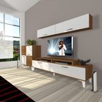 Decoraktiv Ekoflex 6y Slm Silver Tv Ünitesi Tv Sehpası - Ceviz Beyaz
