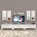 Decoraktiv Ekoflex 8da Slm Silver Tv Ünitesi Tv Sehpası - Parlak Beyaz