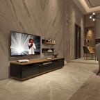Decoraktiv Trendstyle 4S Mdf Tv Ünitesi Tv Sehpası - Pera - Siyah