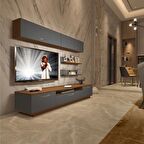 Decoraktiv Trendstyle 5 Mdf Tv Ünitesi Tv Sehpası - Ceviz - Antrasit