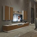 Decoraktiv Trendstyle 8D Mdf Tv Ünitesi Tv Sehpası - Beyaz - Ceviz