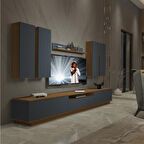 Decoraktiv Trendstyle 8DS Mdf Tv Ünitesi Tv Sehpası - Ceviz - Antrasit