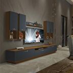 Decoraktiv Trendstyle 8DA Mdf Tv Ünitesi Tv Sehpası - Ceviz - Antrasit