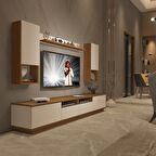 Decoraktiv Trendstyle 5220DAS Mdf Tv Ünitesi Tv Sehpası - Ceviz - Beyaz