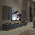 Decoraktiv Trendstyle 8D Mdf Tv Ünitesi Tv Sehpası - Pera - Antrasit