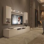 Decoraktiv Trendstyle 5220DAS Mdf Tv Ünitesi Tv Sehpası - Parlak Beyaz
