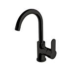 POLİSU KRİSTAL KUĞU LAVABO BATARYASI-SİYAH