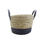 T.Concept Dekoratif Dayanıklı Rattan Hasır Sepet Küçük Boy