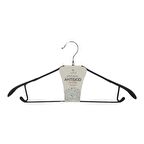 T.Concept Elbise Ceket Askısı, Metal Üzeri Plastik Kaplama, Dolap İçi, Siyah