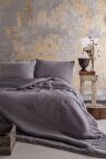Apricitas Basic Softly Terracotta Tek Kişilik Yorgan Uyku Seti Gri