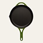 Sürel Potart 28 cm Yuvarlak Düz Döküm Tava Parlak Yeşil