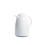 Depa Prizma, Akrilik İçi Camlı Termos 1 Litre Beyaz