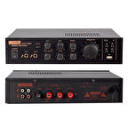 No-Tel 80 Watt Mini Usb Sd Kart Bluetooth 70-100 V 2 Mikrofon Giriş Trafolu Anfi NOT-PA80 Amfi