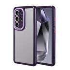 Gpack Samsung Galaxy S24 Ultra Kılıf Kenar ve Çerçeve Renkli Kamera Korumalı Vitamin Kapak