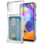 Gpack Samsung Galaxy A31 Kılıf 1 Adet Kartlıklı Silikon Kamera Korumalı