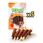 Wooc Ördek Eti Sargılı Sütlü Çubuk Köpek Ödül Maması 80gr X 5 Adet