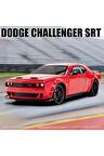 DODGE CHALLENGER SRT 1:24 DİECAST MODEL ARABA DODGE ARABA SESLİ IŞIKLI KAPILARI AÇILIR