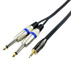 Bilgisayar-Amfi 3.5 mm Stereo 2x6.3 mm Kablo 5 metre 