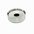 Özbir Çelik Bahçe Tipi Kapaklı Küllük 8 Cm 430 Kalite Çelik 3 Adet