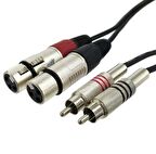 2 Rca Erkek- 2 Xlr Dişi Kablo 3 metre