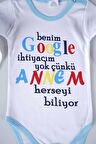 YENİ SEZON GOOGLE ANNEM YAZILI BEBEK ÇOCUK UZUN KOL PAMUK BADY ZIBIN