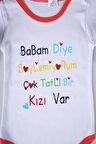 YENİ SEZON BABAM DİYE DEMİYORUM YAZILI BEBEK ÇOCUK UZUN KOL PAMUK BADY ZIBIN