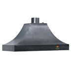 Çay Ocağı Davlumbazı 4 Gözlü Çay Kazanına Göre Asma Tip Gümüş Gri Davlumbaz Gri Özel Renk Davlumbaz Safir Çay Kazanları