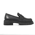 Kadın Oxford ( Klasik) MAR-25K-181-2026 John May Siyah Cilt