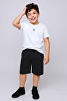 ERKEK ÇOCUK ŞORTLU TAKIM KOLYE HEDİYELİ OVERSİZE KALIP KABARTMA BASKILI E32