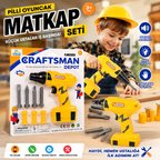 Pilli Oyuncak Matkap Seti Gerçekçi Ses Efektli Tamir ve Ustalık Oyun Seti Çocuk El Becerisi