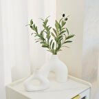 Yapay Zeytin Dalı Dekoratif 95 cm 6 Zeytinli