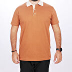 Formteks Polo Yaka Tshirt Kahve-Bej Yakalı