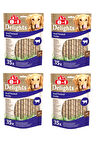 8in1 Delights Beef Twisted Sticks Biftekli Burgu Köpek Ödülü 35 Li X 4 Paket