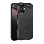 Gpack Apple iPhone 16 Kılıf Niss Silikon Deri Görünümlü