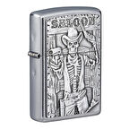 Zippo 207 Saloon Skull Emblem Çakmak