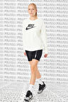 Nike Sportswear Essential Future Crew Shirt Krem Uzun Kollu Tişört Sweatshirt