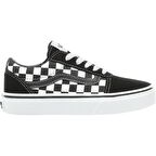 VANS Ayakkabı VN0A38J9PVJ1 YT Ward (Checkered) black/true white Leather