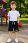 ERKEK ÇOCUK ŞORT CEPLİ DÜZ RENK BASKILI RAHAT KALIP E34
