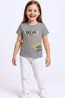 KIZ ÇOCUK TSHİRT PİSTACHİO BASKILI BİSİKLET YAKA E2