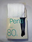 PENTİ PRETTY KNIT 80 DEN KÜLOTLU ÇORAP BEYAZ 9-10 YAŞ