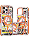 Gpack Apple iPhone 16 Kılıf PX Graffito Desenli Silikon