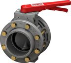 Nozbart Pvc Yüksek Mukavemetli Flanş, Kole Ve Cıvatalı Kelebek Vana 200Mm